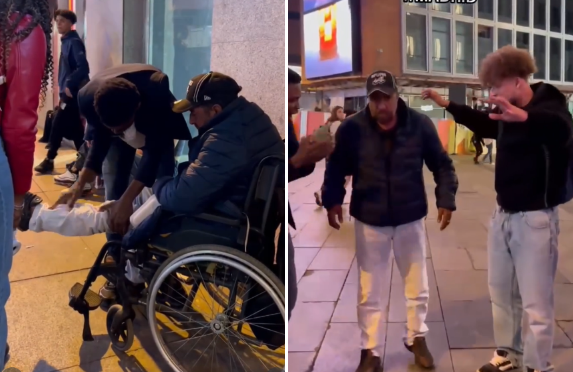 homem-se-levanta-da-cadeira-de-rodas-durante-evangelismo-de-rua-em-madri