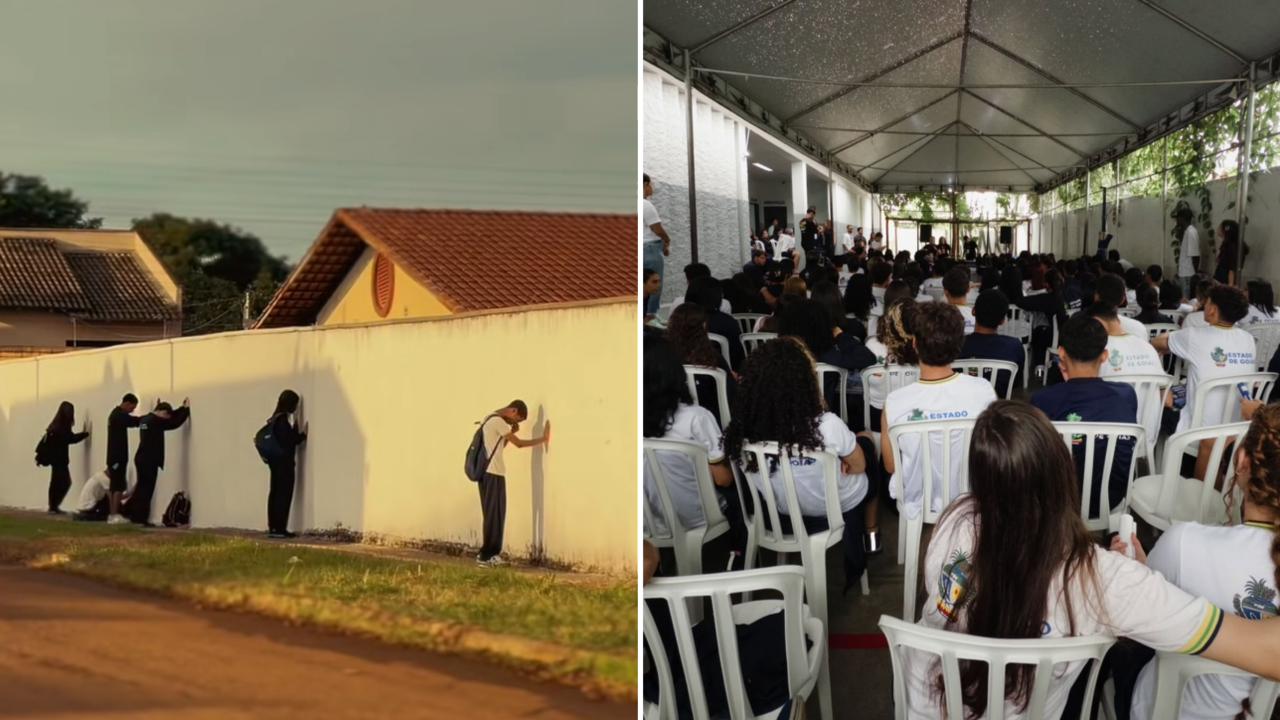 alunos-fazem-circulo-de-oracao-em-muro-de-escola-e-clamam-por-salvacao